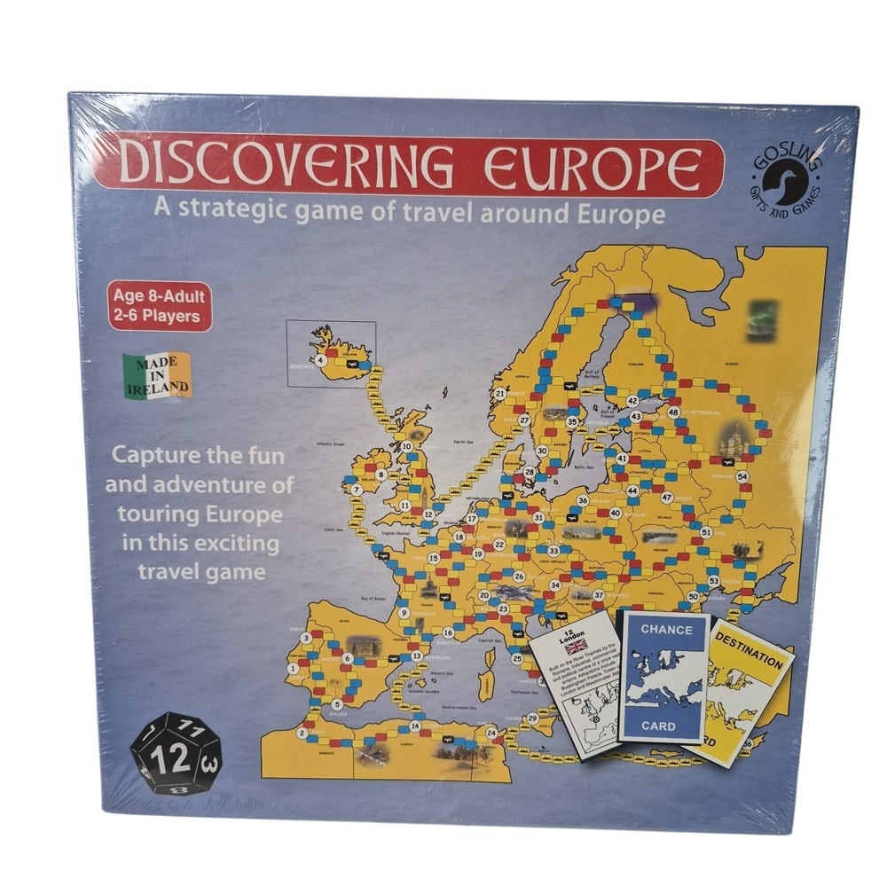 Discovering Europe A Strategic Game Of Travel Around Europe Gosling Games Sealed